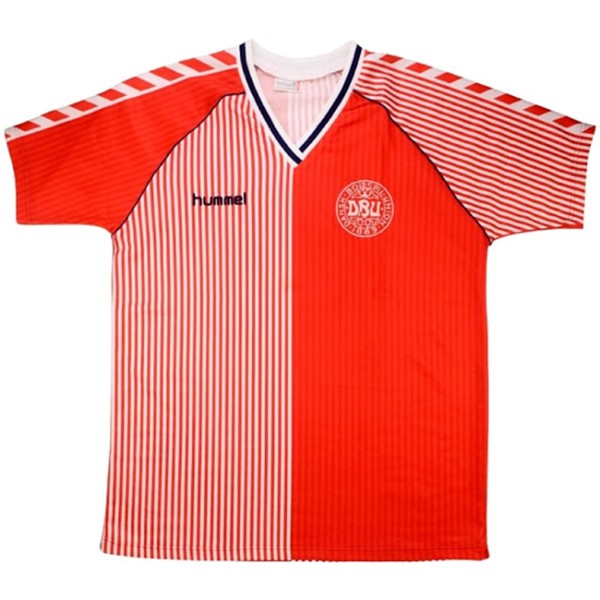 Thailande Maillot Football Danemark Domicile Retro 1986 Rouge